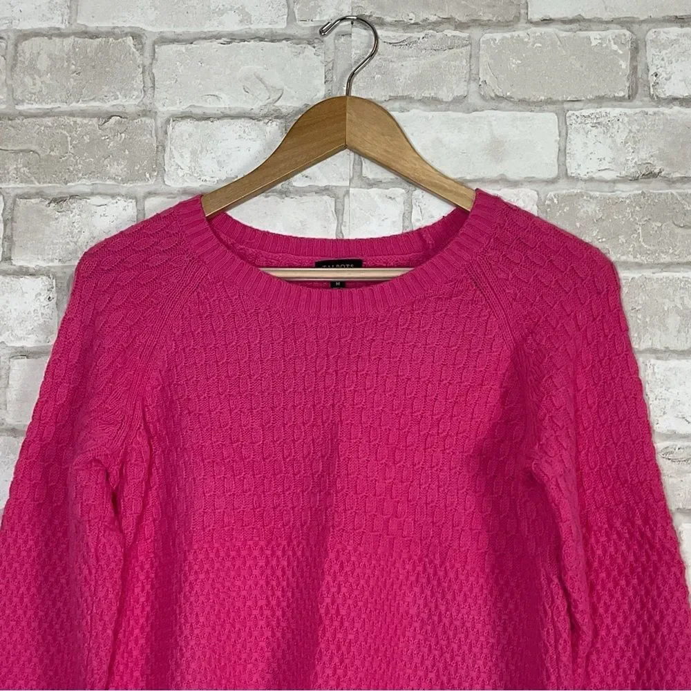 Talbots Lambswool Blend Pink Knit Sweater Size M